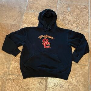 TEAM TROJAN Black USC Trojans Hoodie Sweatshirt Size Medium-Unisex